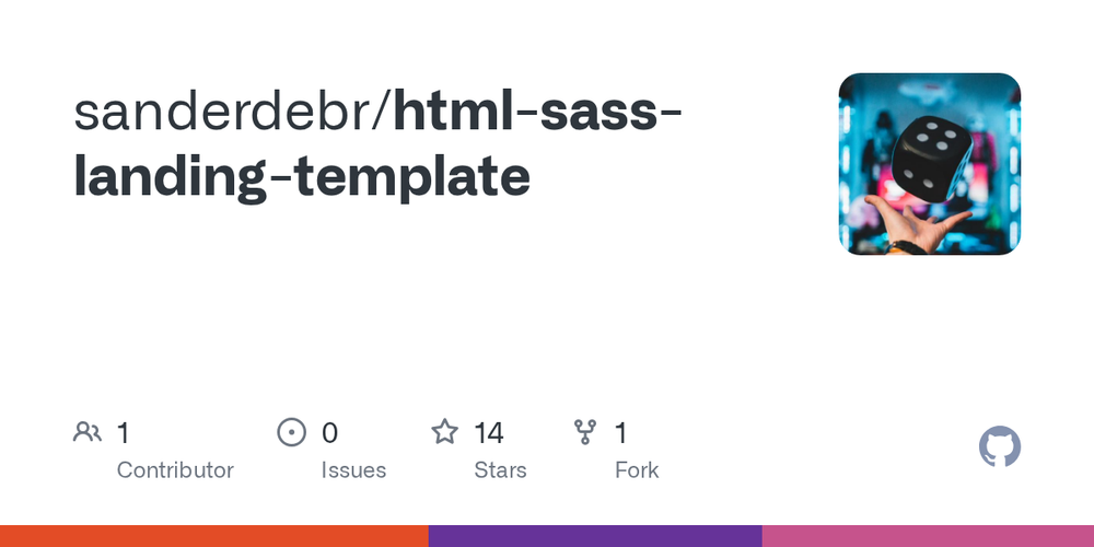 image of HTML5 & SASS Landing Template