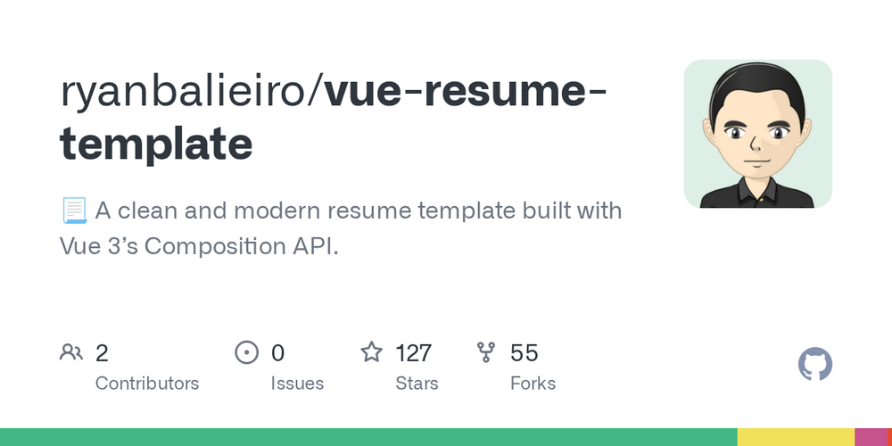 image of Vue Resume Template