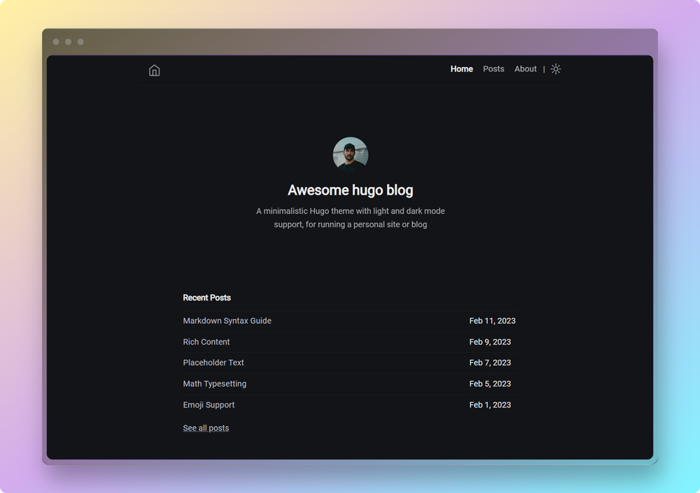 image of Hugo Blog Awesome