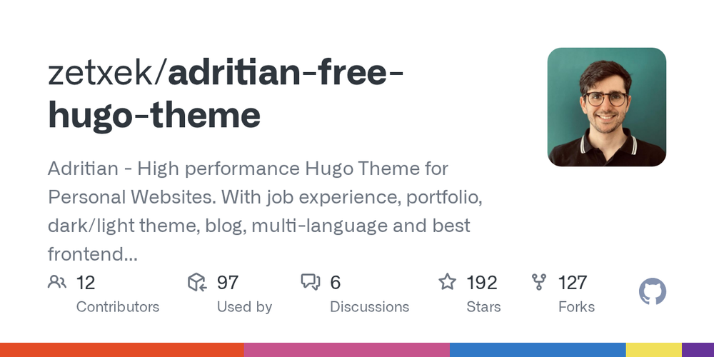 image of Adritian Free Hugo Theme