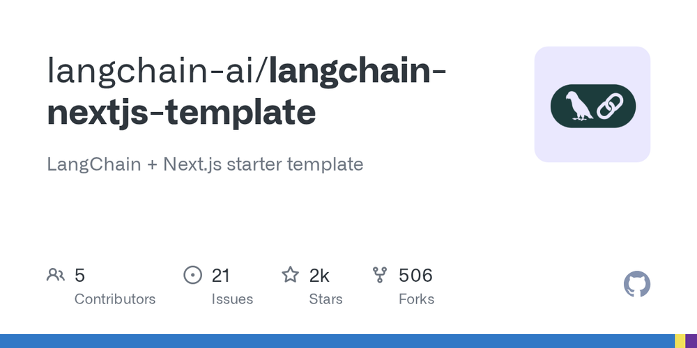 image of LangChain + Next.js Starter Template