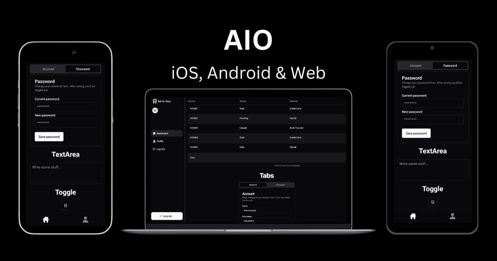 image of AIO - React Native & Next Template