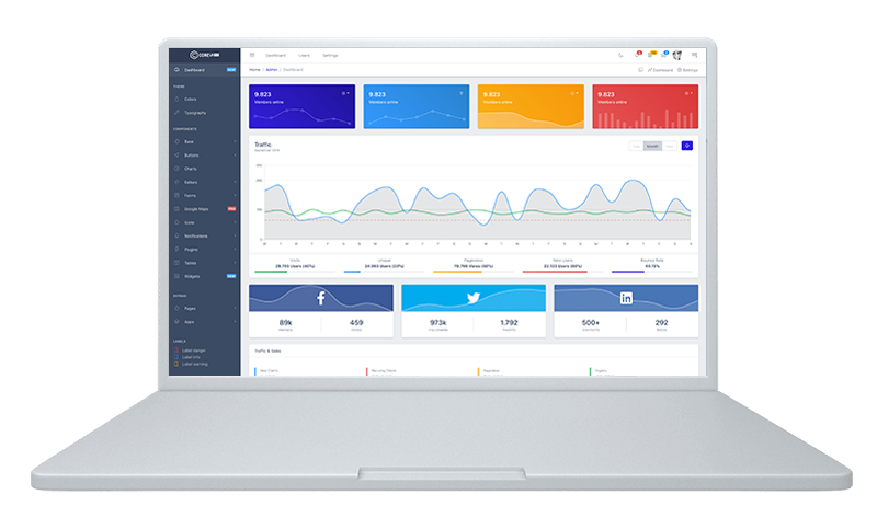 image of CoreUI Free Laravel Bootstrap Admin Template