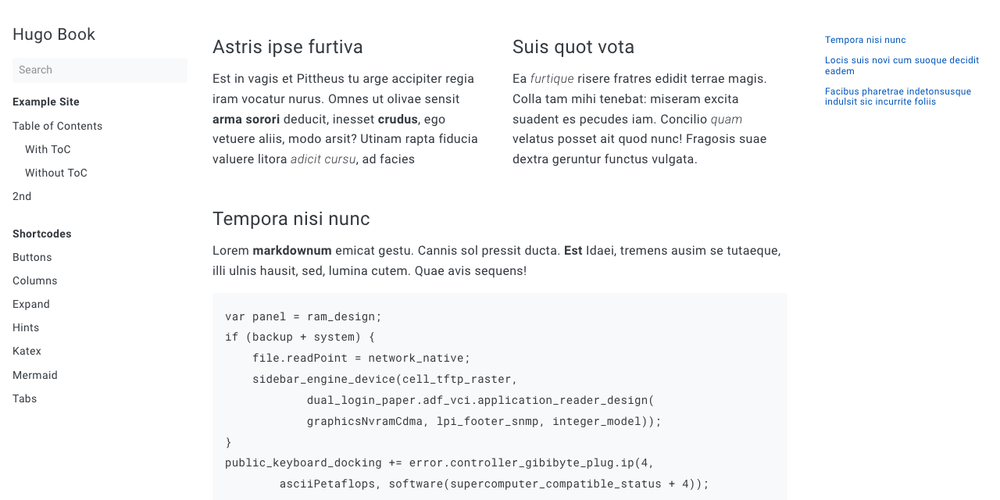 image of Hugo Book Theme
