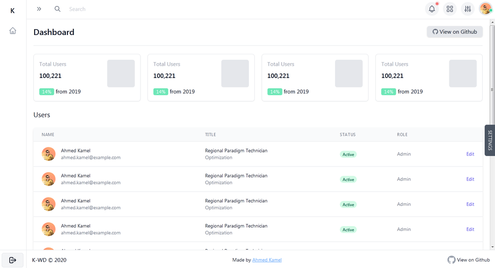 image of Starter Dashboard Layout