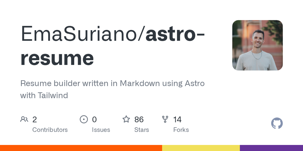 image of Astro Resume