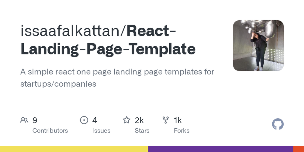 image of React Landing Page Template