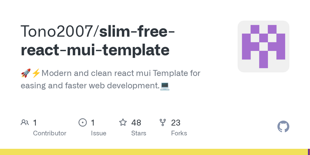 image of Slim MUI React Template