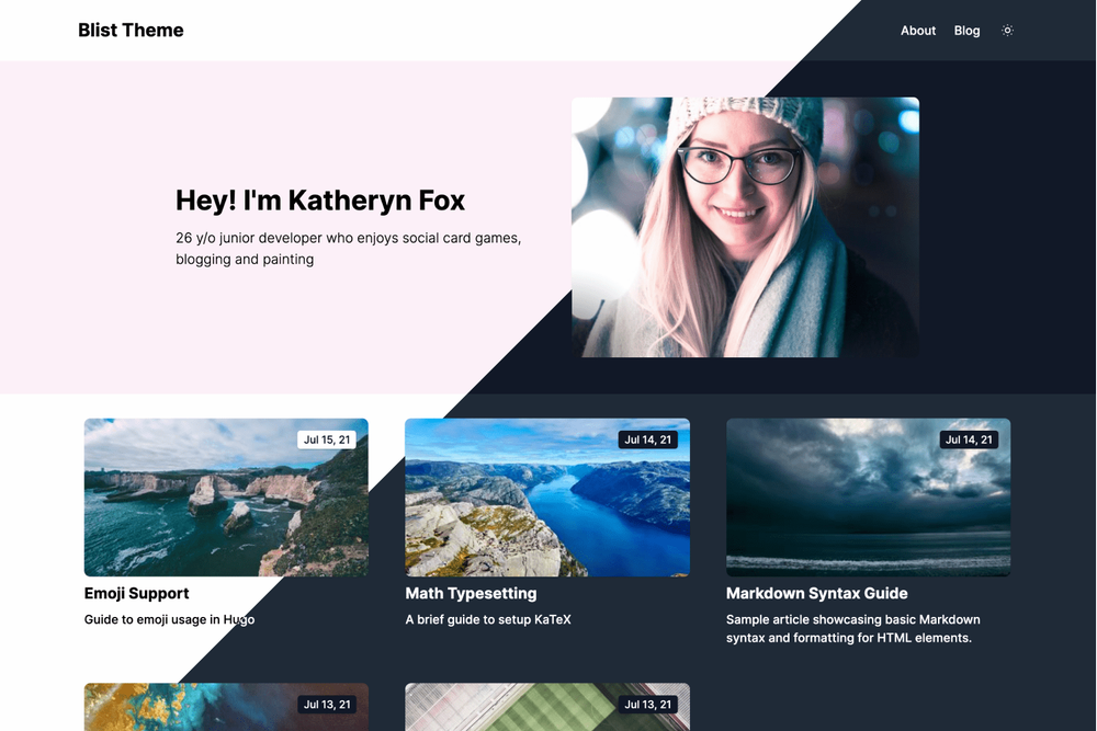 image of Blist Hugo Theme