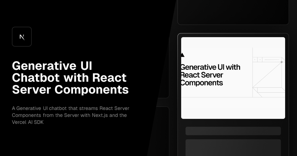 image of Generative UI Chatbot with React Server Components