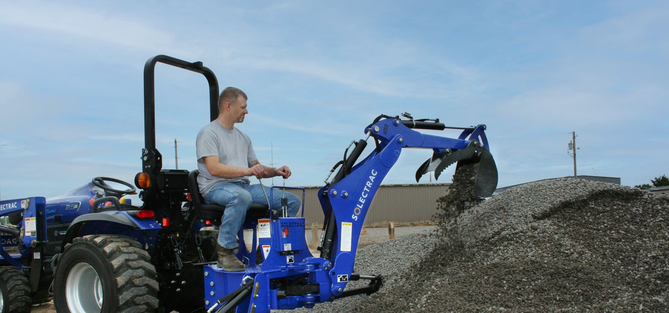 e25 Electric Tractor with Backhoe Solectrac