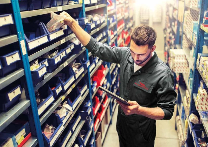 Parts counter at Maher Tractor Sales