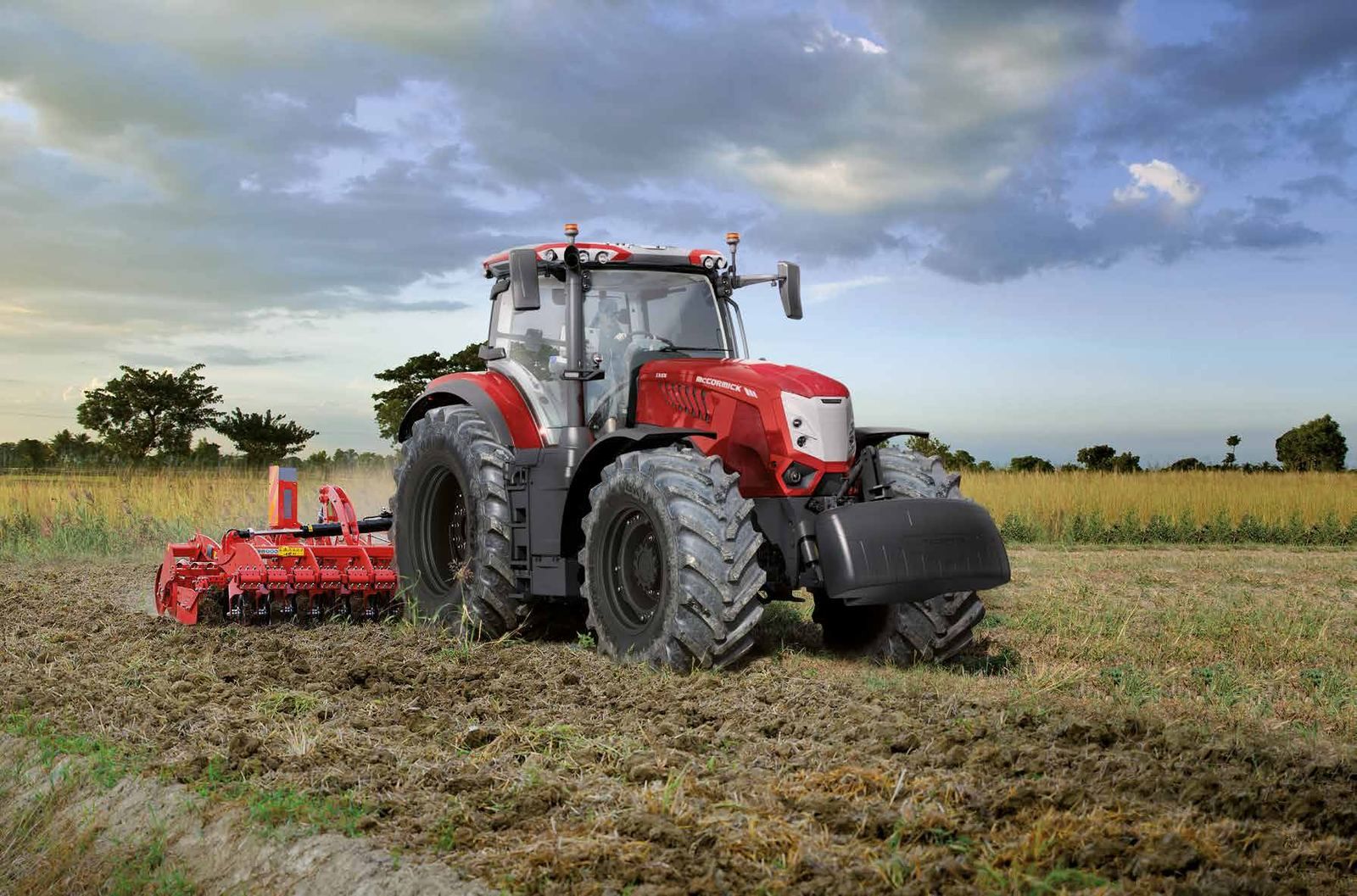 McCormick tractor working in a field