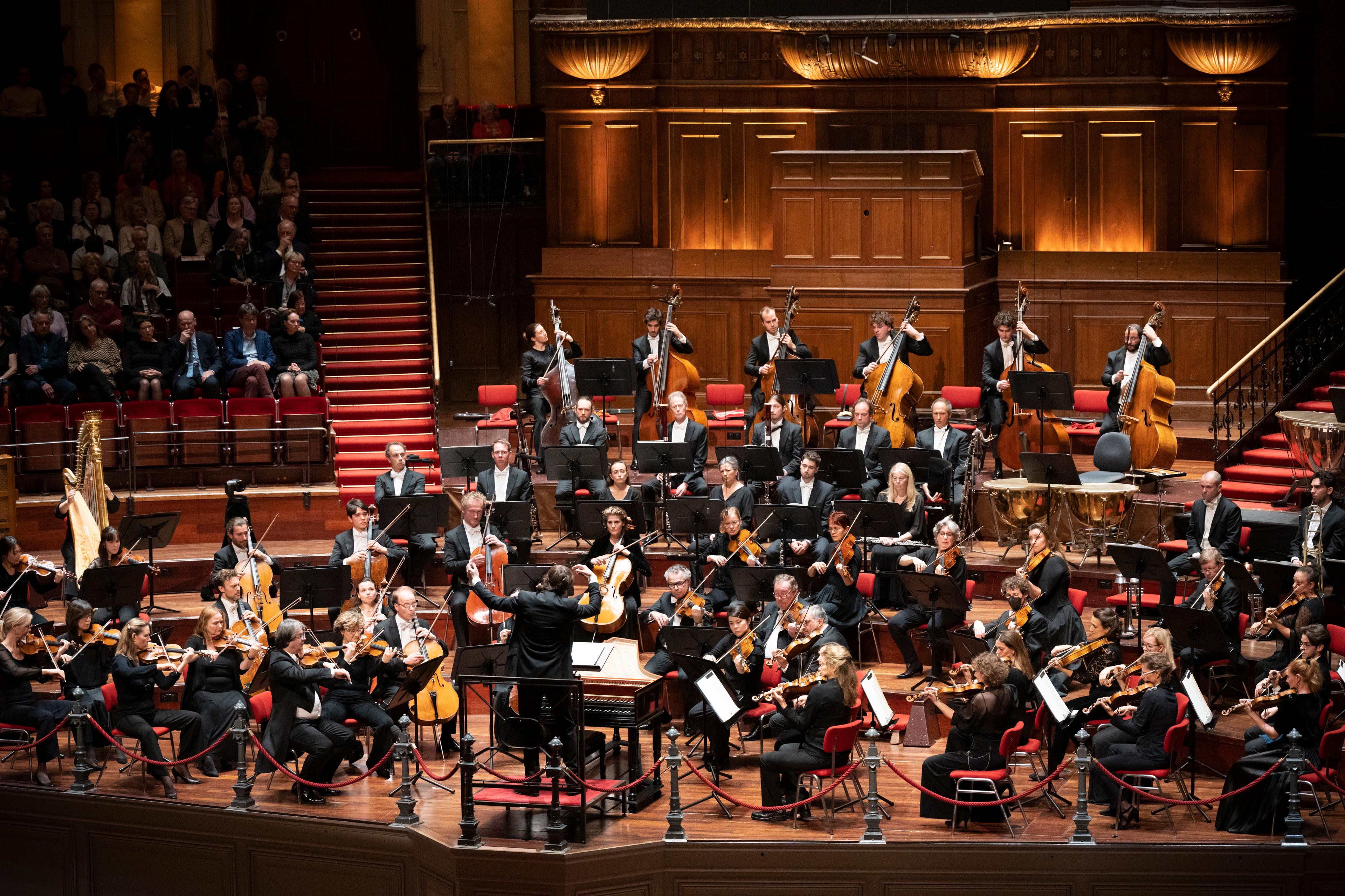 Royal Concertgebouw Orchestra playing on stage