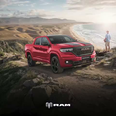 Campaña automotriz | pickup en playa