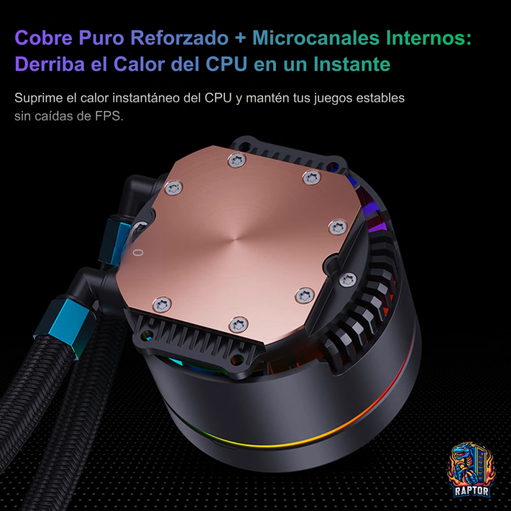 Bloque de cobre y microcanales