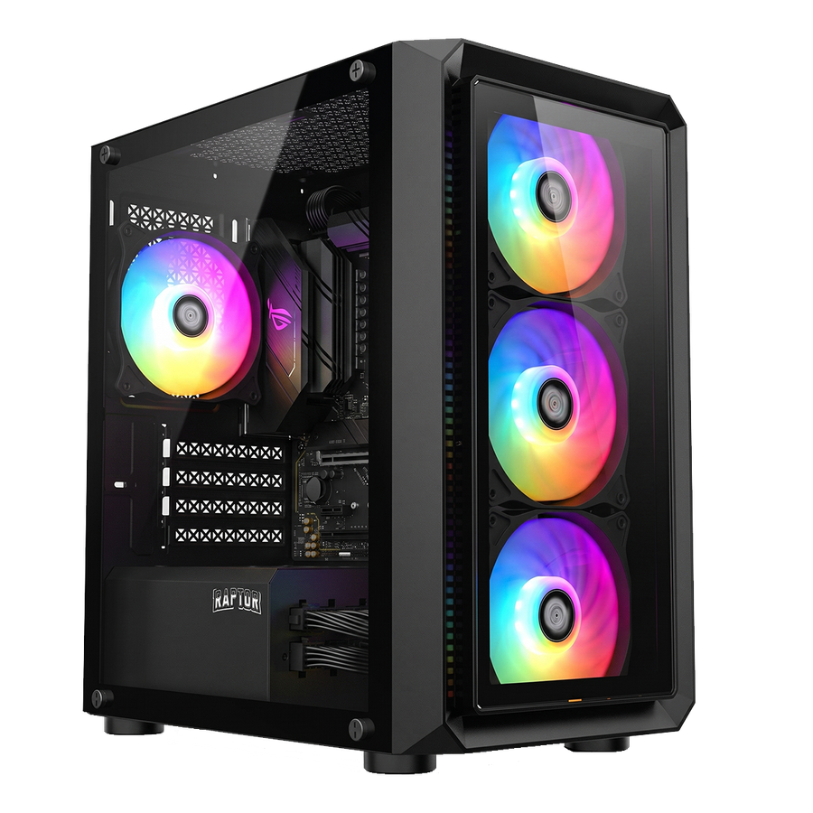 Gabinete Raptor Infinity Glass TG x2