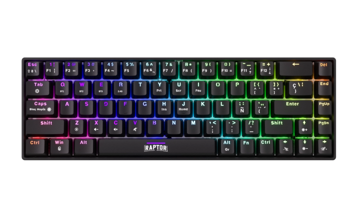 Teclado Raptor Fireclaw M68 Wireless