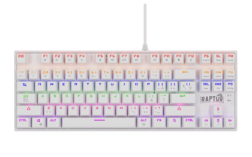 Teclado Gamer Raptor Fireclaw M87 White