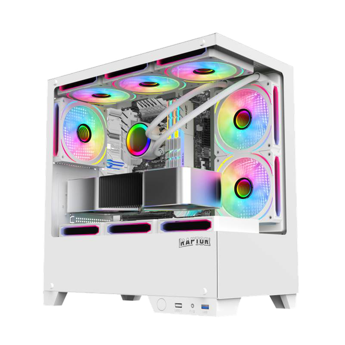 Gabinete Raptor Thunder Strike TG White