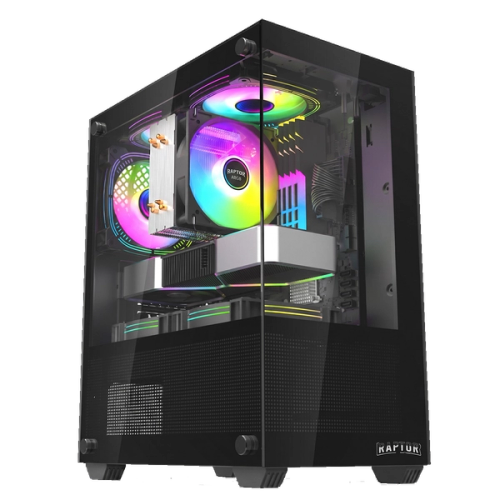 Gabinete Raptor Nova Prime TG x2 Black