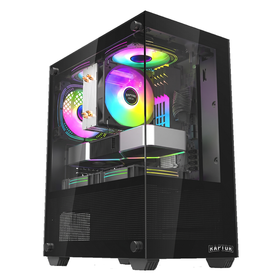 Gabinete Raptor Nova Prime TG x2 Black