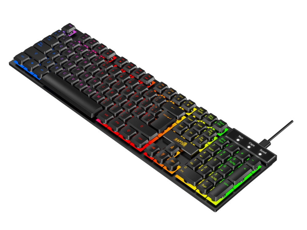 Teclado Fireclaw Membrana 104: Rendimiento y Comodidad Gamer