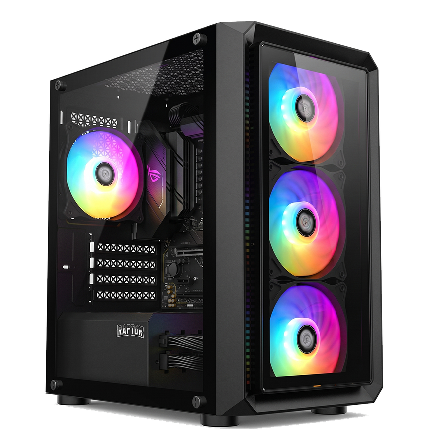 Gabinete Raptor Infinity Glass TG x2