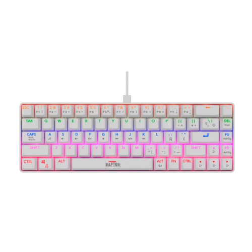 Teclado Gamer Raptor Fireclaw M68 White