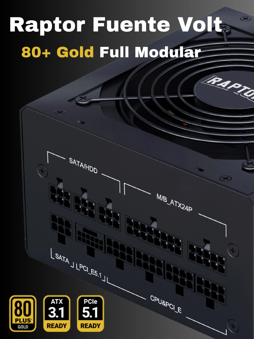 Compatibilidad y Panel Modular Raptor Volt