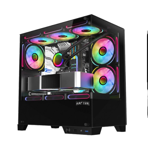 Gabinete Raptor Thunder Strike TG Black