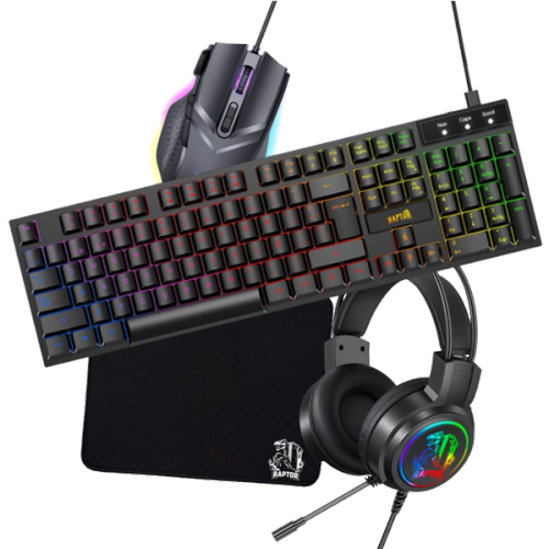 Combo Gamer Raptor Teclado 104 teclas