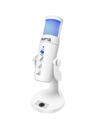 Microfono Raptor Vox PRO RGB USB White