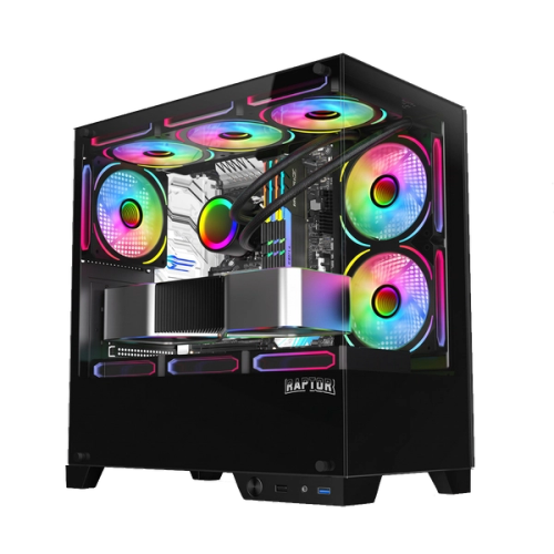 Gabinete Raptor Thunder Strike TG Black