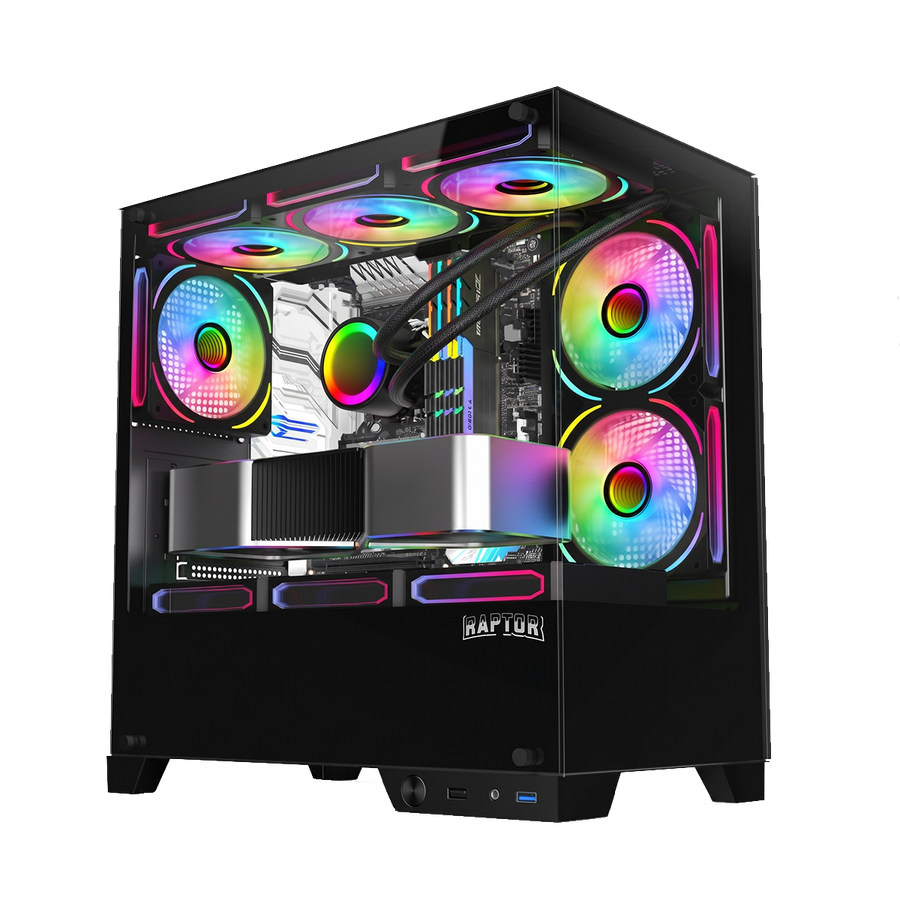 Gabinete Raptor Thunder Strike TG Black