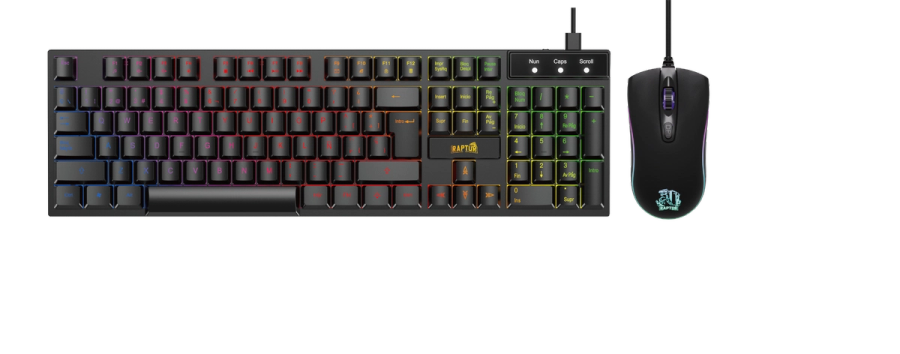 Combo Gamer Raptor Teclado Membrana + Mouse