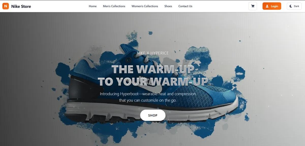 Nike Ecommerce Website website preview