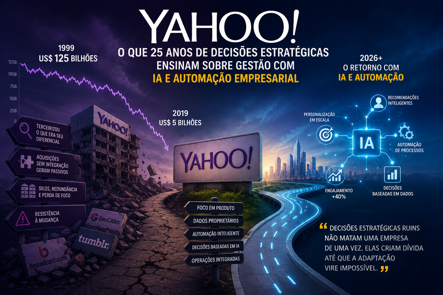 Yahoo: o que 25 anos de decisões estratégicas ensinam sobre gestão e riscos