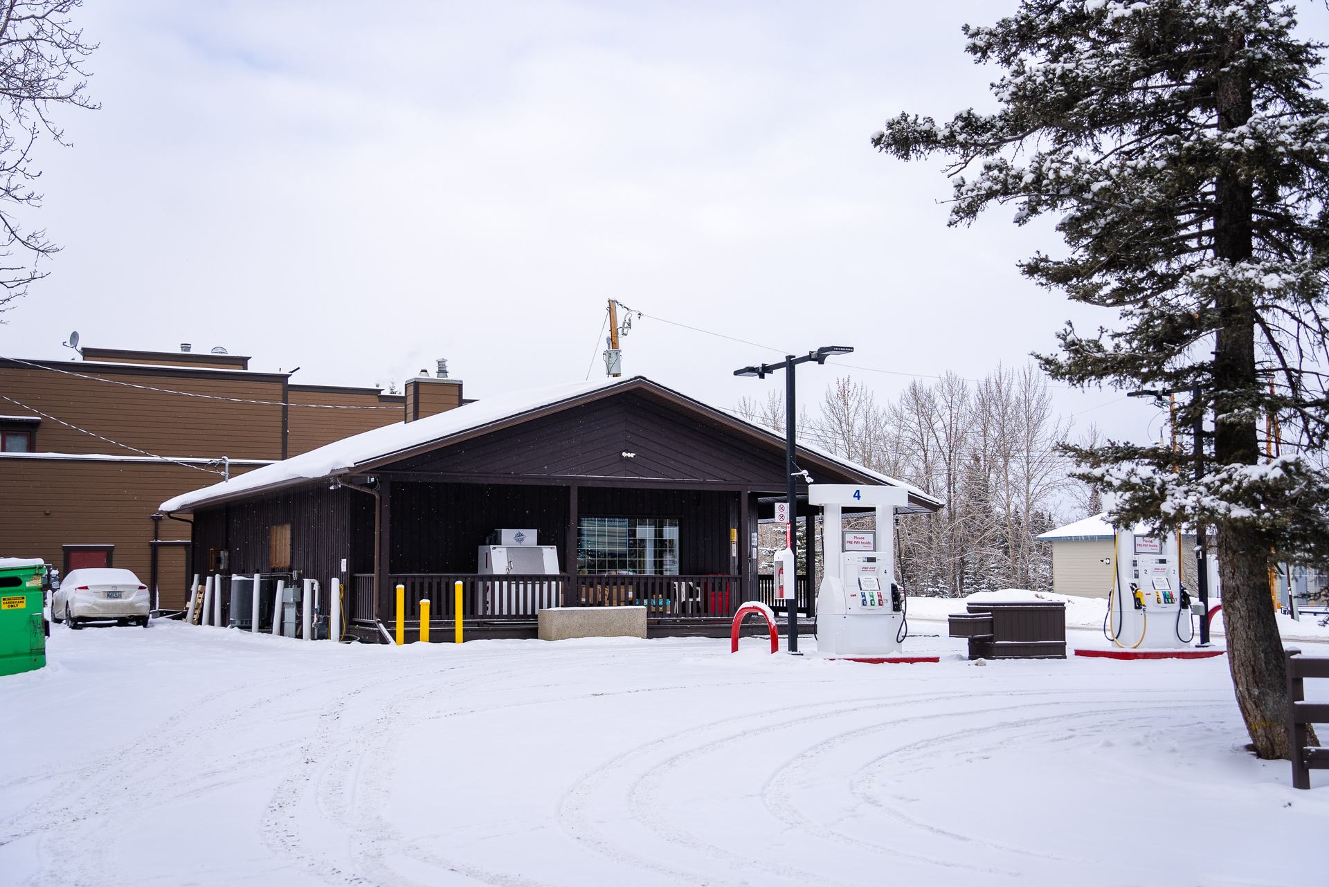 The Priddis General Store in the winter