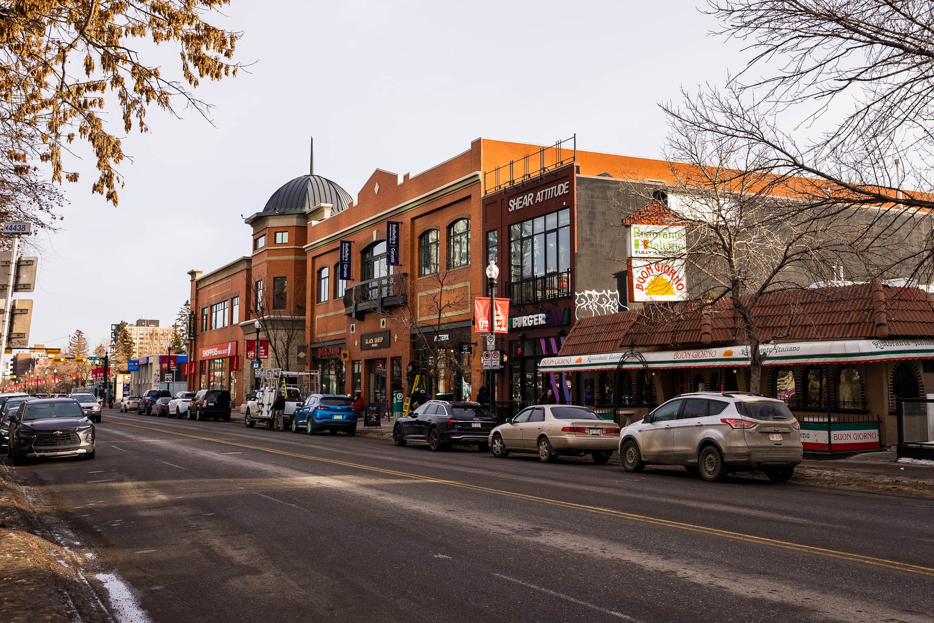 Buildings on Calgary's 17 Avenue SW