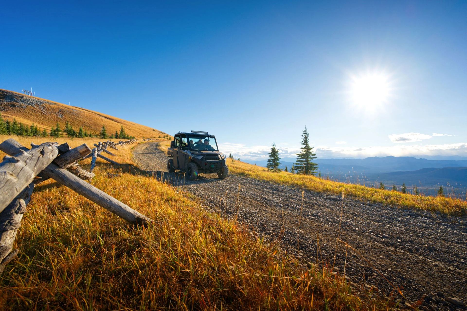 Touring in an ATV in the Nordegg Backcountry.