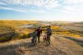 Mountain bikers head back up Misery Mountain.