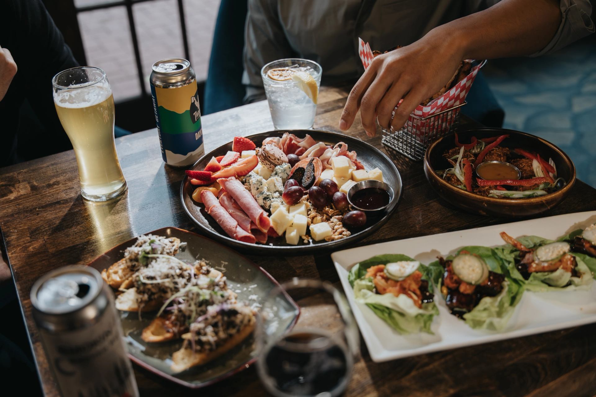 Appetizers are shared at the restaurant at Red Deer Resort & Casino.