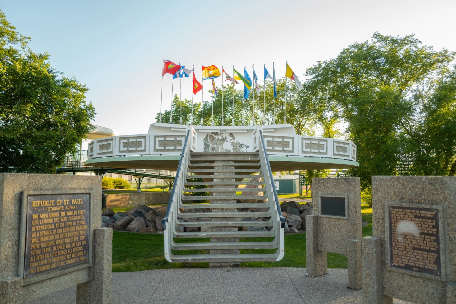 In 1967, a proposal was made to build the world's first UFO Landing Pad as a landmark in the town of St Paul