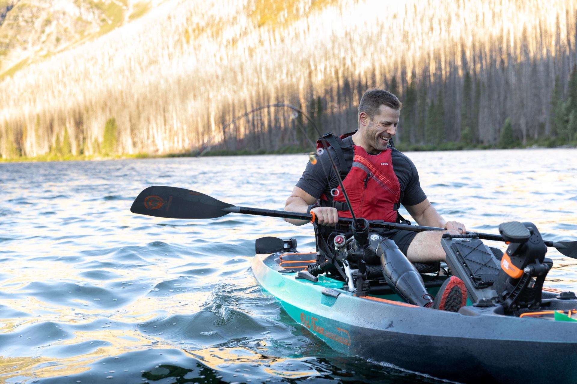 Kayaking at Cameron Lake, Waterton Lakes National Park