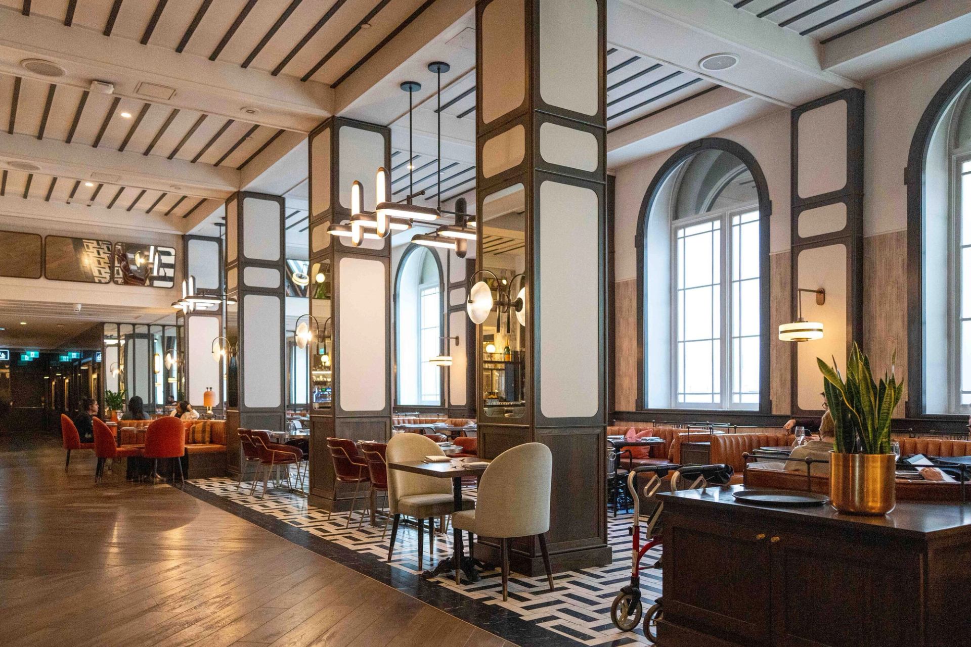Interior of lounge in the Fairmont Palliser Hotel.