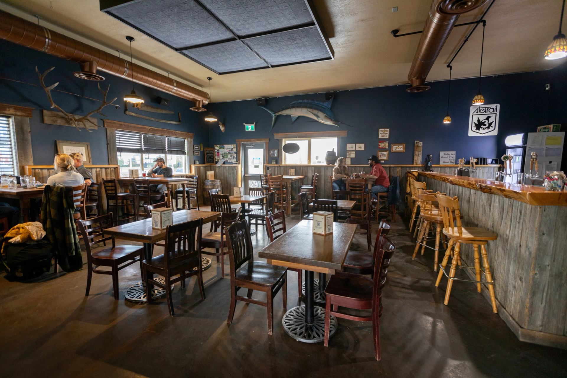 Interior of pub at Oldman River Brewing