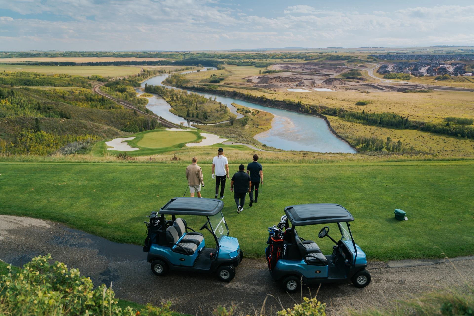 Golfing at the Links of GlenEagles in Cochrane.