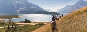 Scenic Trail Ride overlooking the town of Waterton.