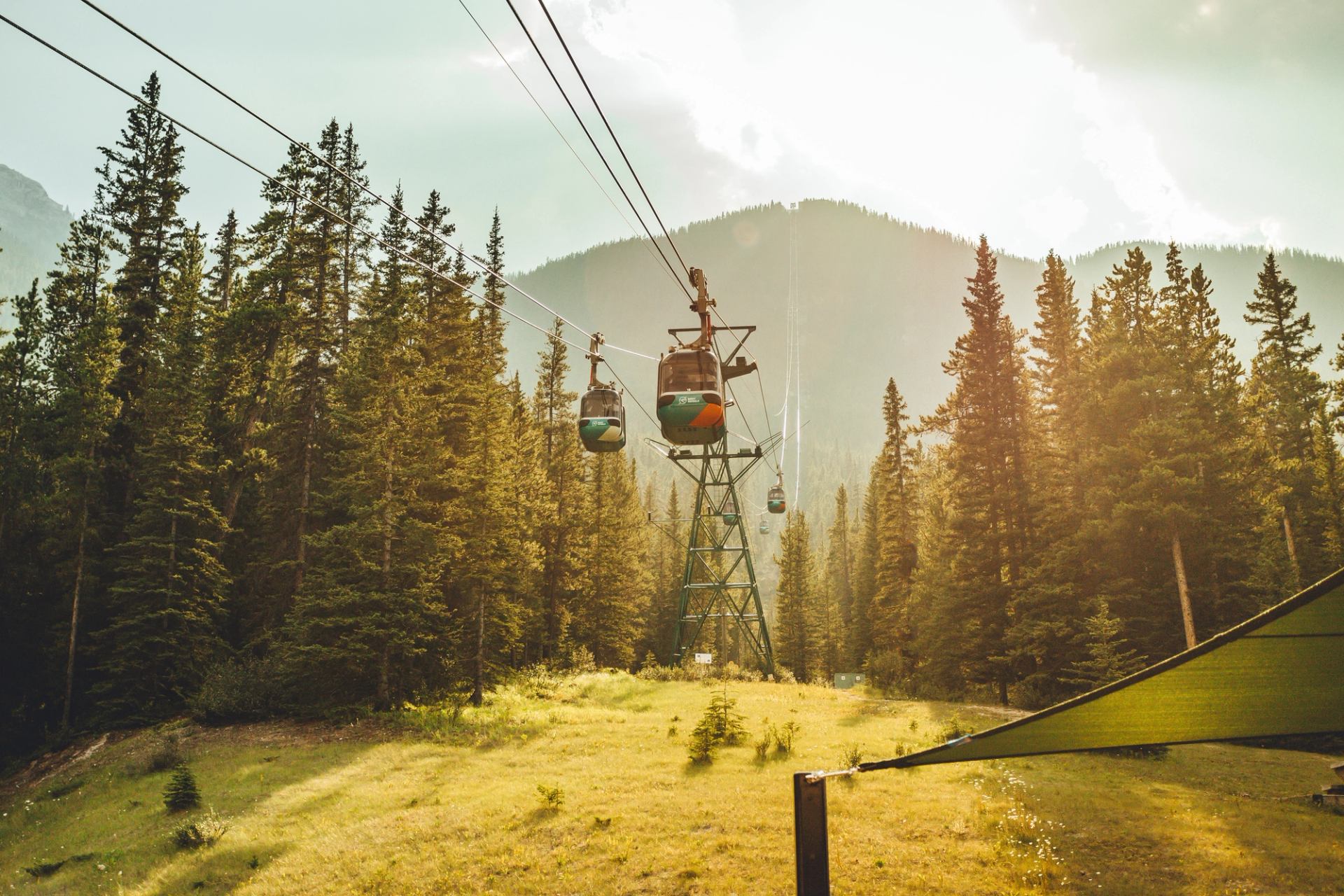 The chairlift on the Banff Gondola